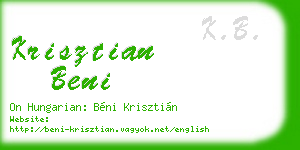 krisztian beni business card